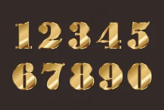 金色数字图片