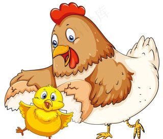 卡通鸡图片