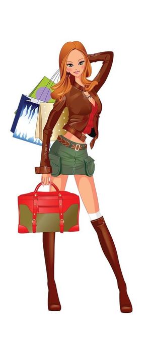 购物美女图图片