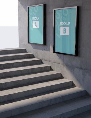 地铁海报样机图片