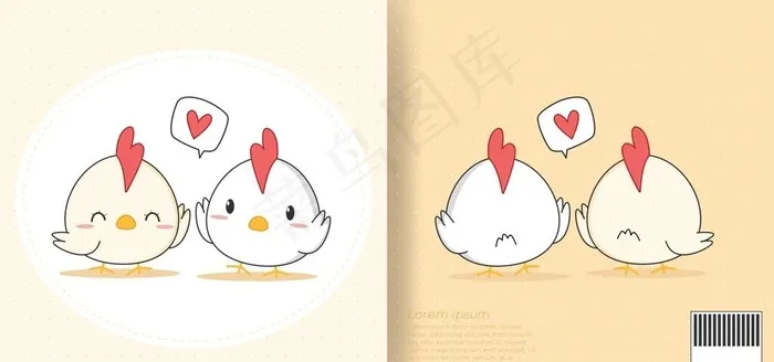 淡彩手绘动物 图片eps,ai矢量模版下载