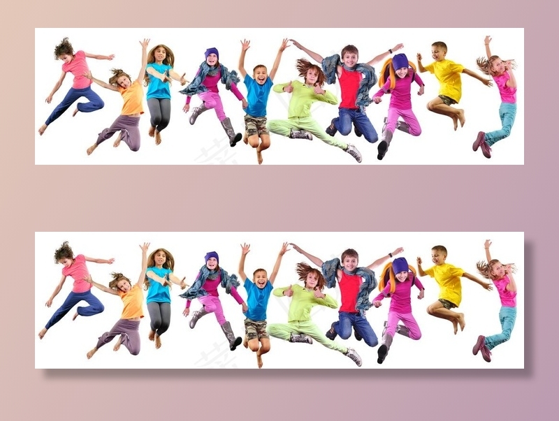 欢快跳跃的儿童图片