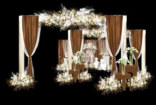 韩式咖啡色婚礼图片