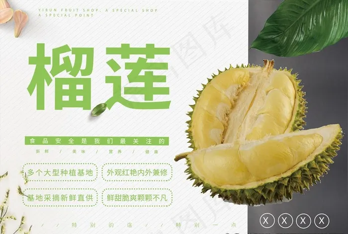 榴莲特推海报图片(2480x1748)psd模版下载