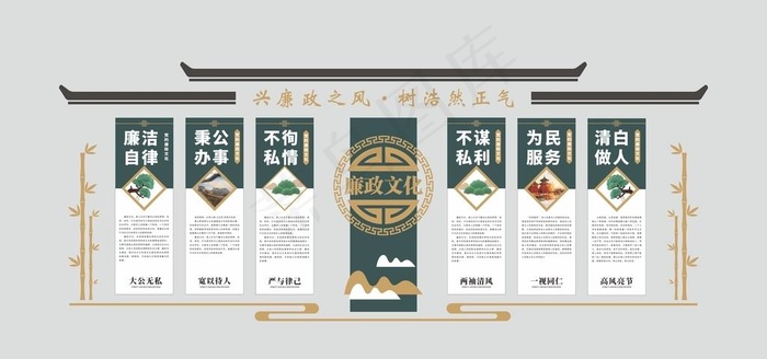 廉政文化墙图片