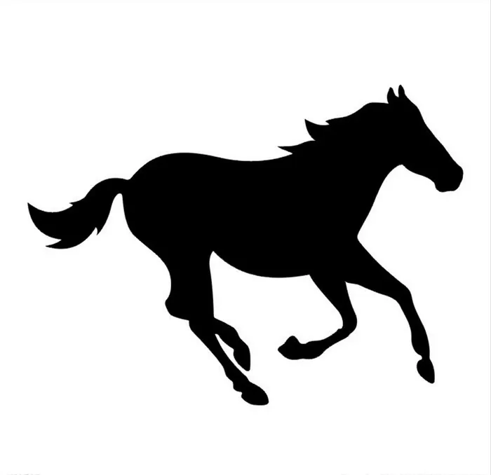马剪影图片cdr矢量模版下载
