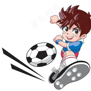 卡通足球运动员图片
