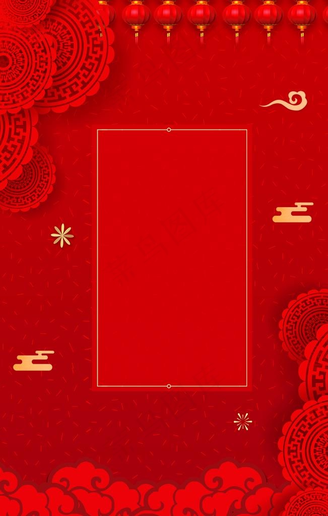 新年背景图片psd模版下载