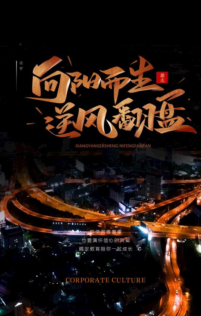 企业文化 励志海报 图片(3543x5315)psd模版下载