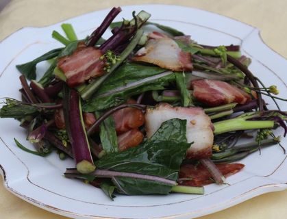 红菜苔炒腊肉图片