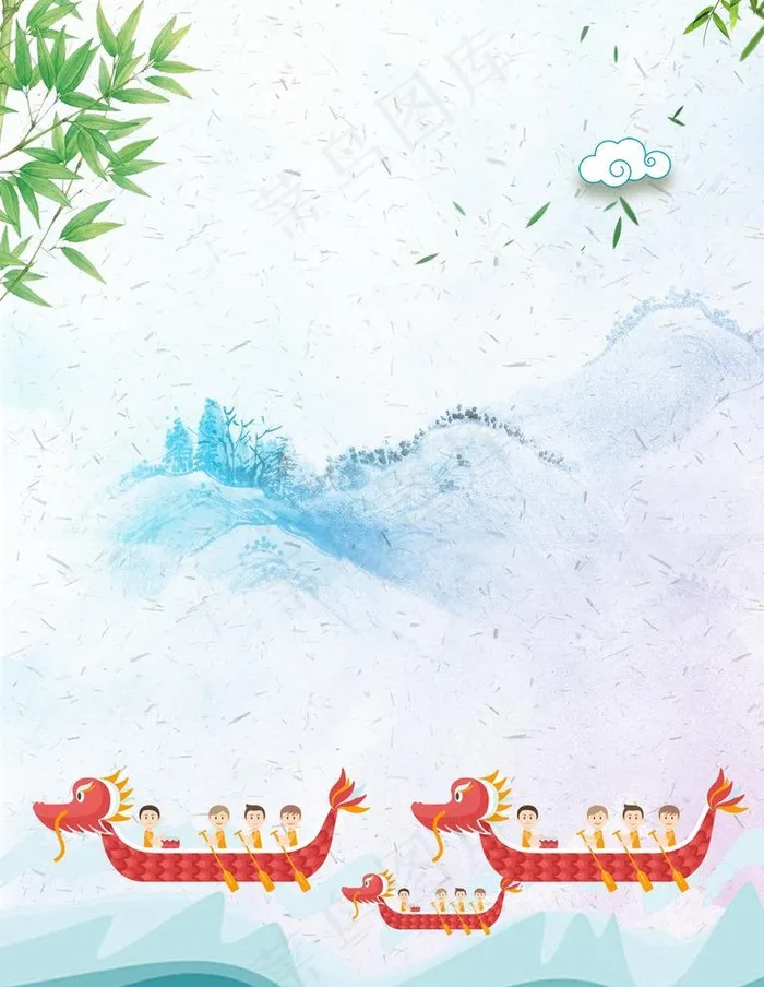 龙舟浓情端午端午节快乐背景图片