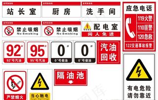 加油站标识 安全标识图片