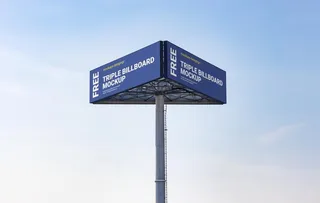 户外广告牌样机图片