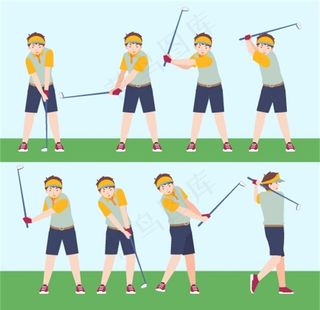 卡通高尔夫图片