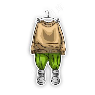 童装衣服架服装裁缝晒衣服分层图图片