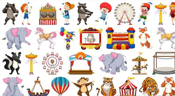 游乐园元素图片