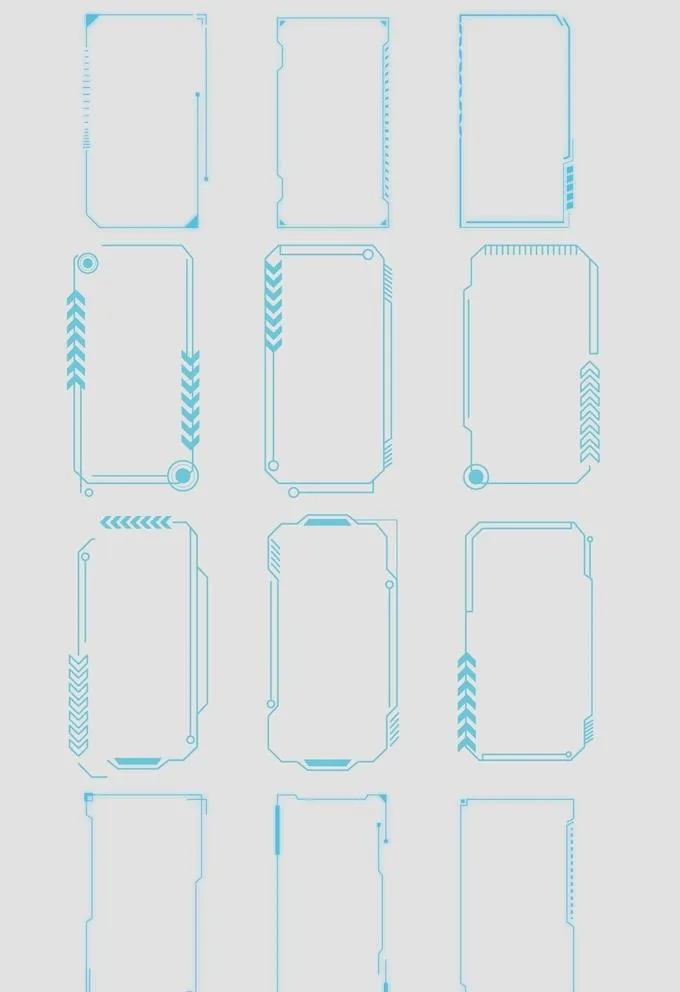 AI矢量科技边框图片ai矢量模版下载