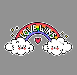 卡通 彩虹 动物 抽象 满印图片