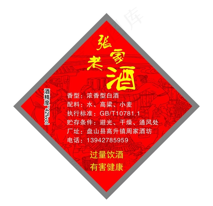 酒贴图片