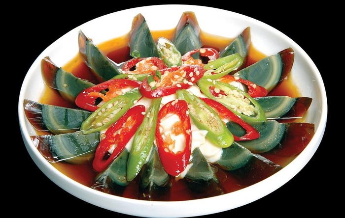 烧椒皮蛋豆腐图片
