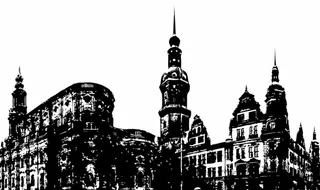 老上海 城市剪影素材图片