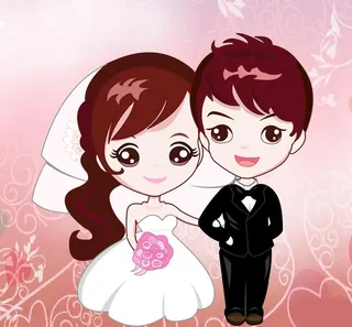 结婚小人图片