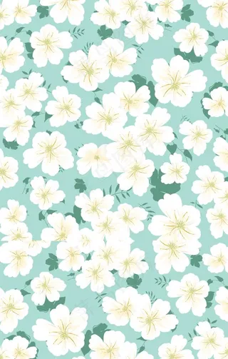 小清新白色碎花图片