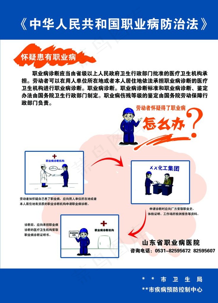 职业病图片psd模版下载