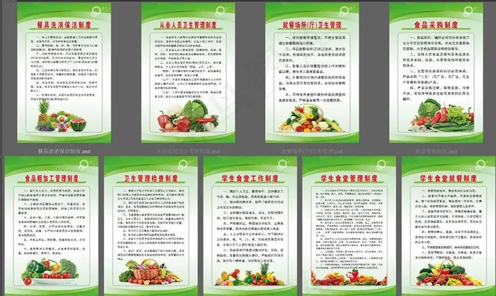 食堂管理制度图片psd模版下载