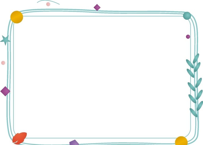 卡通手绘植物边框图片