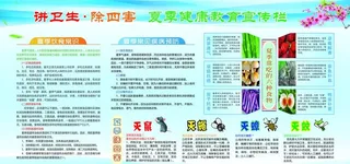 讲卫生除四害展板图片