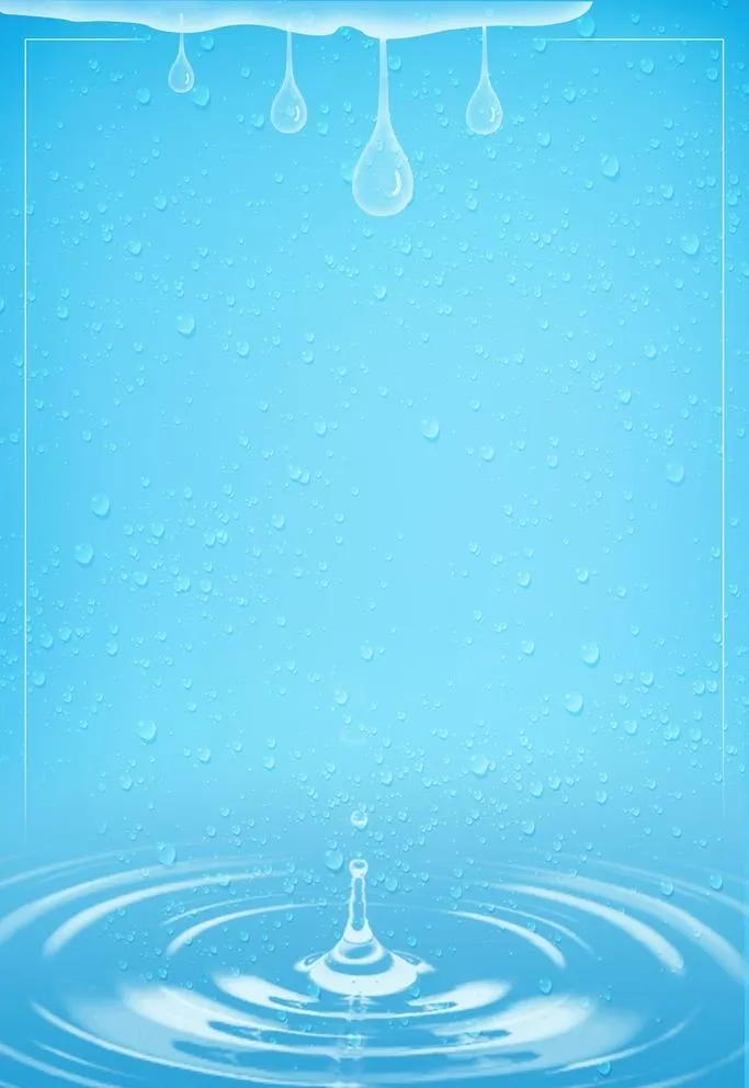 简约蓝色水滴背景图片