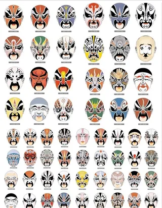 矢量京剧脸谱图片