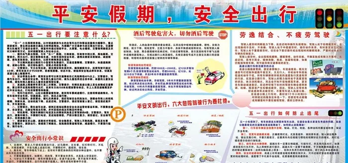 五一交通安全展板图片cdr矢量模版下载