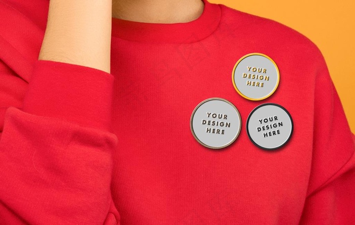 徽章样机效果图片素材