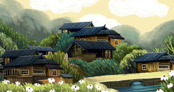 少数民族插画图片