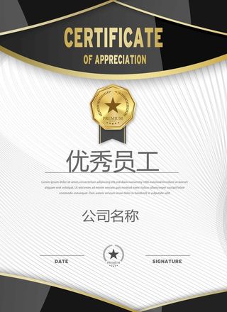 黑金授权荣誉证书图片