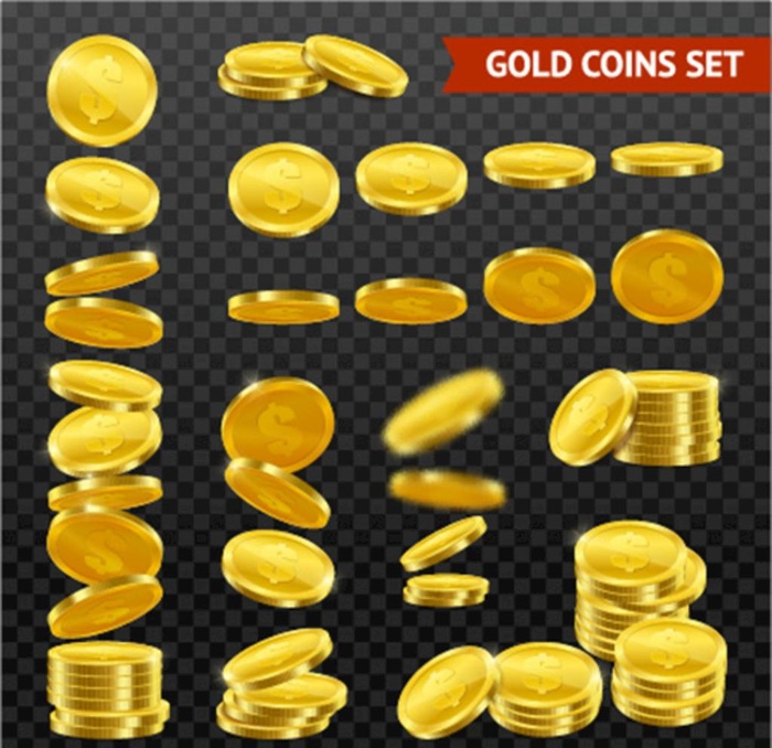 金币图片ai矢量模版下载