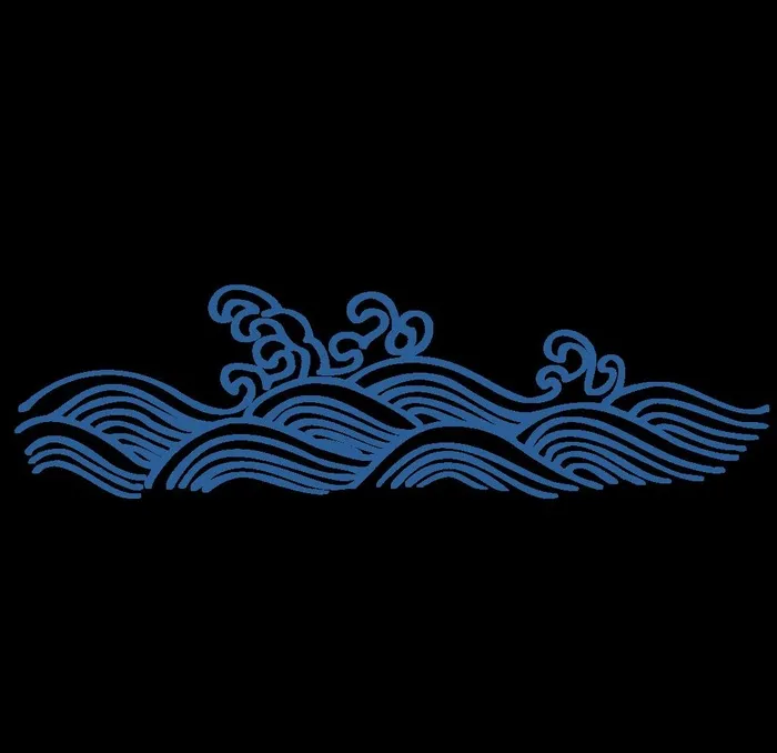 复古中式海浪PNG高清图免扣图片(5000x5000)