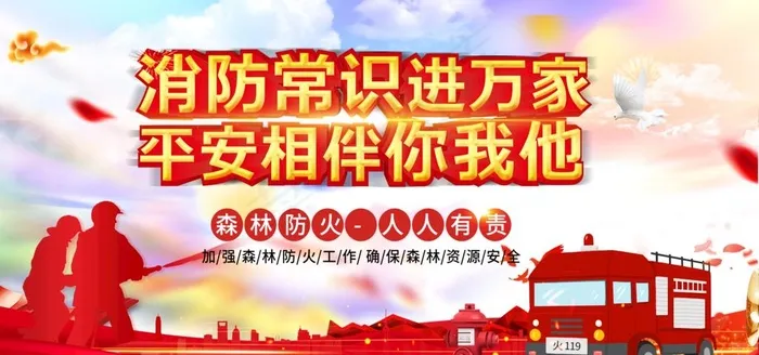 消防安全图片(4400x2200)psd模版下载