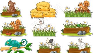 卡通动物  图片