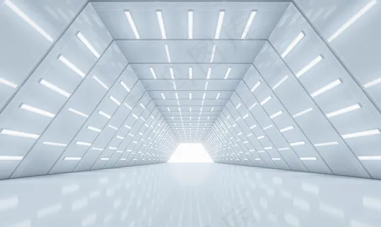 3d立体走廊光影长廊抽象空间图片
