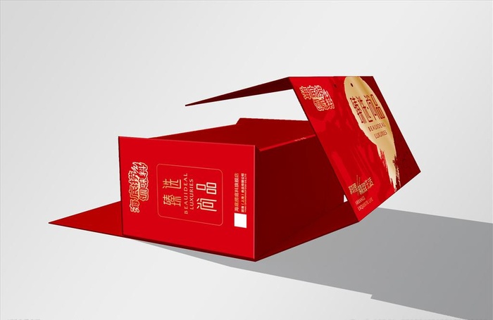 天地盖产品礼品包装盒(平面图)图片ai矢量模版下载