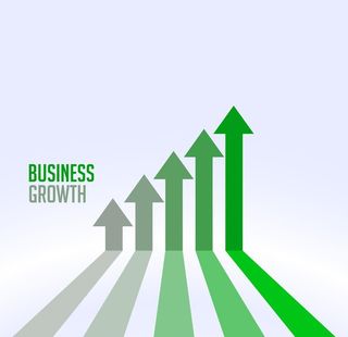商业成功和增长图表箭头概念图片