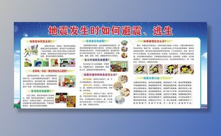 防地震安全宣传栏图片
