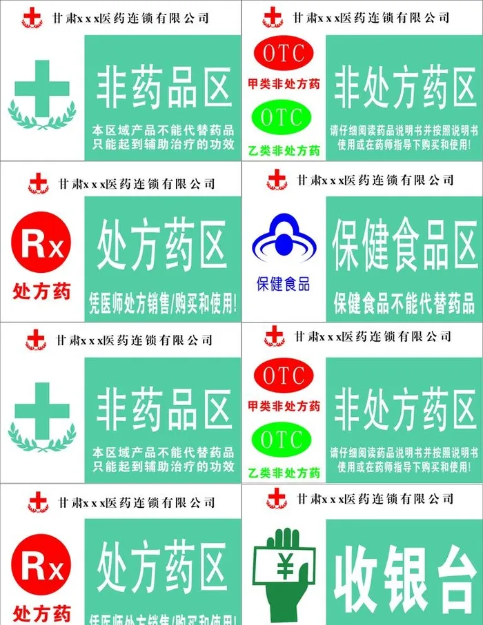 药店标签 药店展板图片