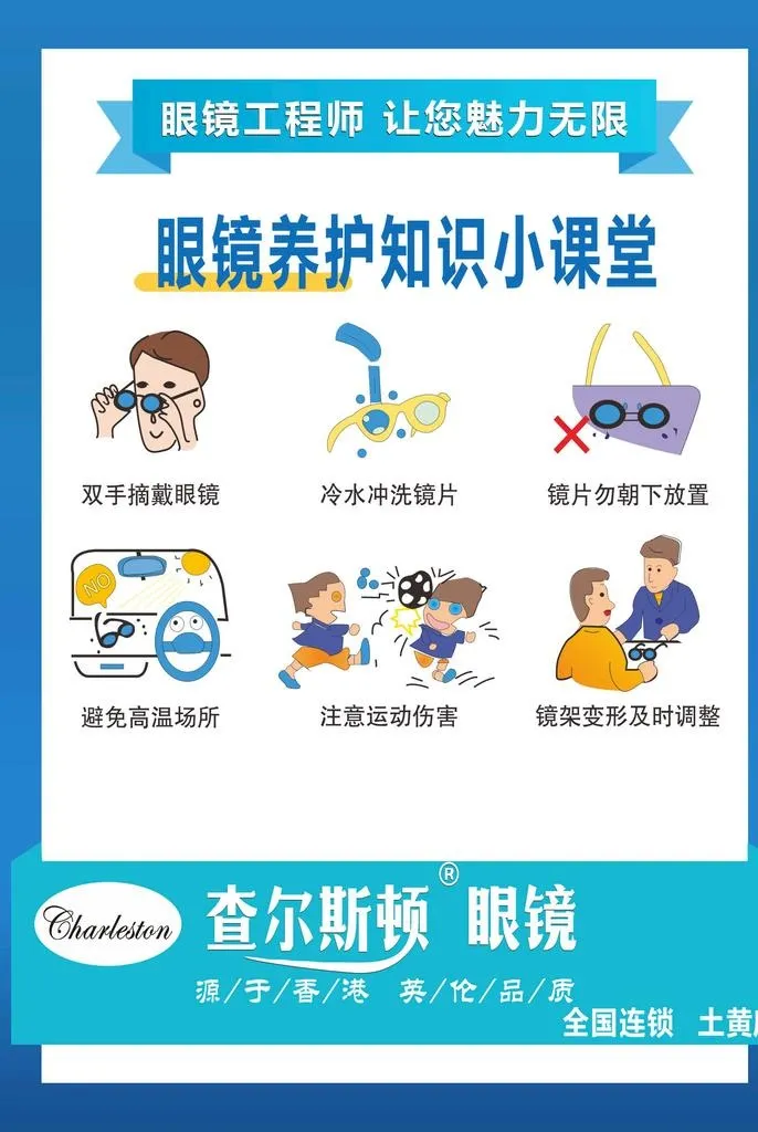 眼镜养护小知识图片cdr矢量模版下载