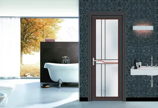 室内洗手间浴室平开门效果图背景图片