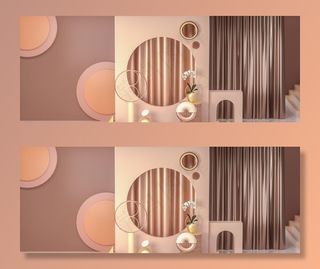 C4D模型小清新风格电商立体图片