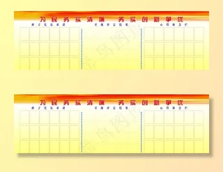 班子党员承诺 展板图片